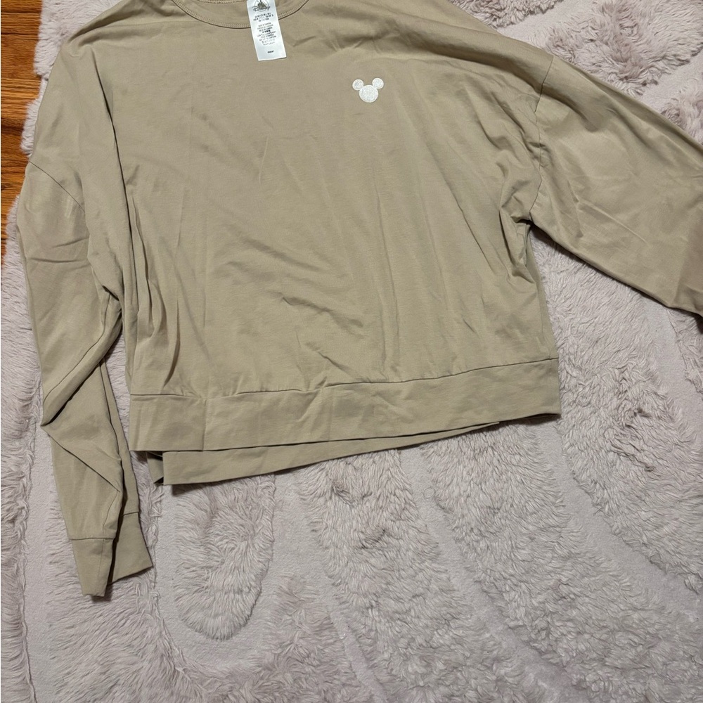 Women's Tan Top with Disney Mouse Logo